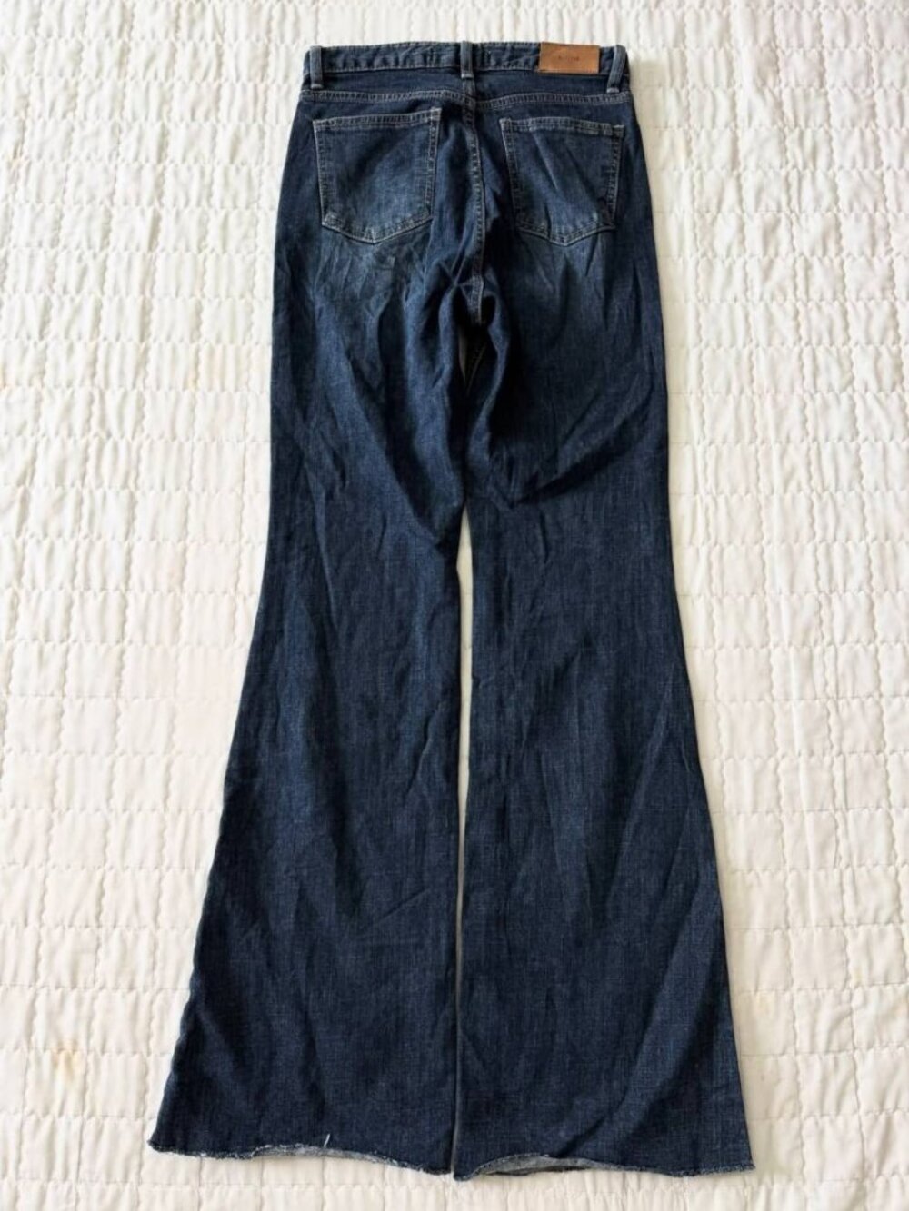 Vintage Dark Wash Wide Leg Flare Jeans - Picture 4 of 5